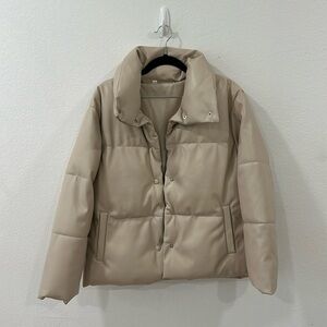 Tan Puffer Jacket